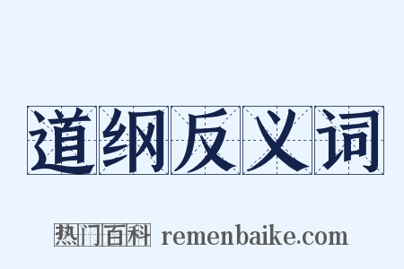 道纲反义词是什么意思的图片